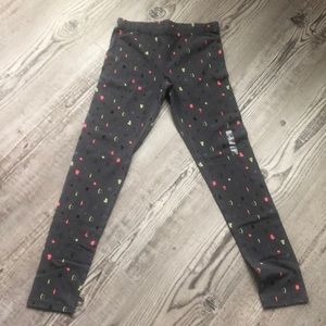 Total Girl Grey Punctation Girls Leggings Size Large 14